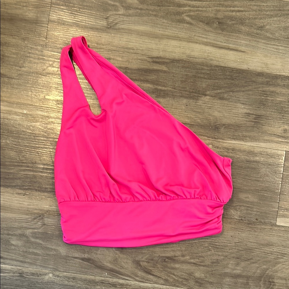 H&M Pink Tank Top Asymmetrical Design